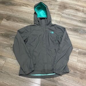 The North Face Venture Jacket Women’s Small Waterproof Hooded Rain Shell Grey Te